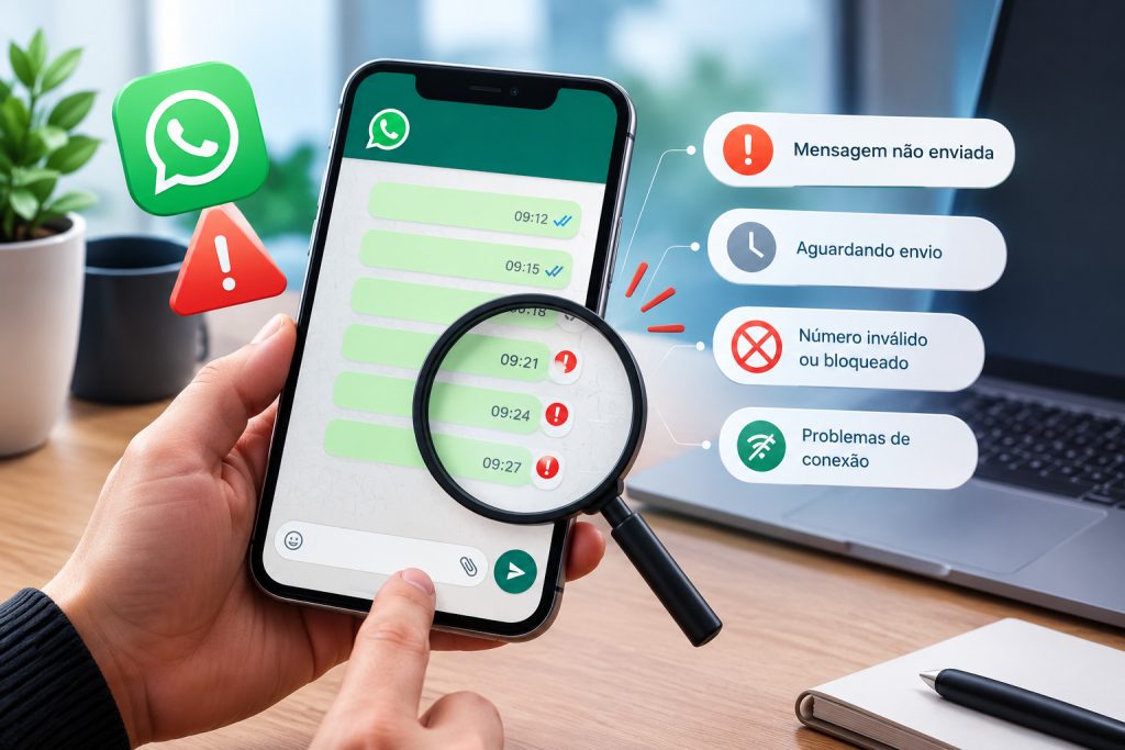 Como identificar problemas no envio de mensagens no WhatsApp para empresas